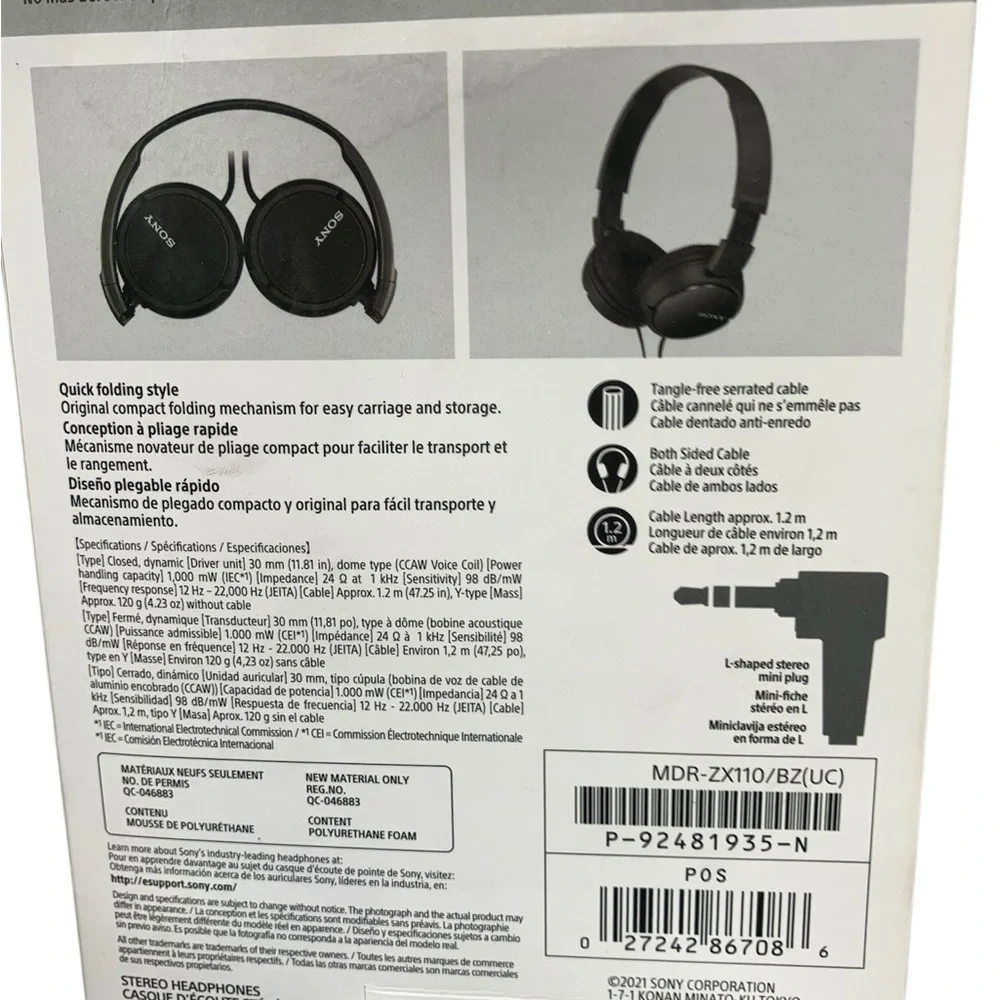 Sony MDR-zx110 New